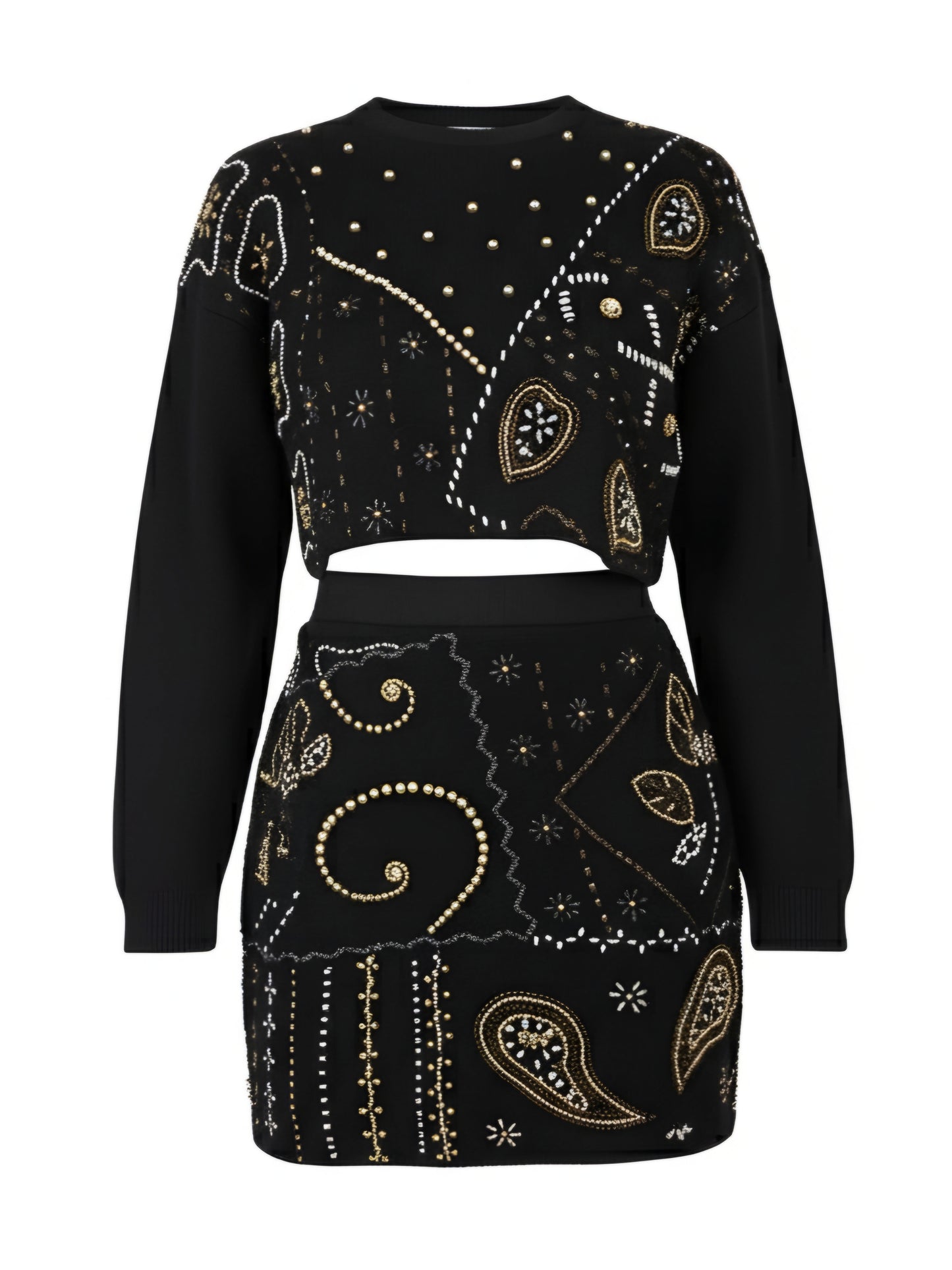 Vintage Vault Paisley Beaded Twinset